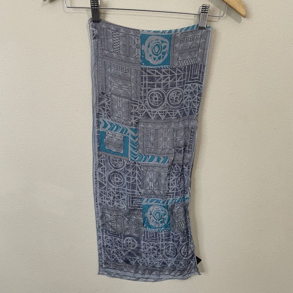 Vintage 70s Specialty House Japan 100% Silk Scarf Abstract Geometric Boho Indie